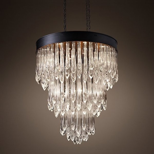 Люстра RH TEAR DROP GLASS 90 Черный Люстра RH TEAR DROP GLASS 90 Черный в Брянске | Loft Concept