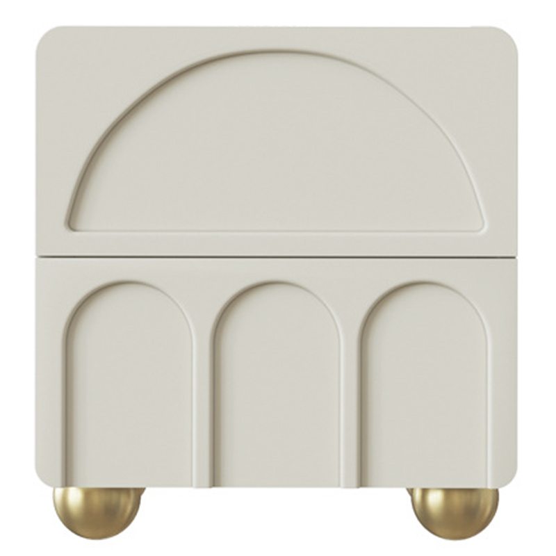 Тумба Arch Nightstand Beige Бежево-серый Золотой Тумба Arch Nightstand Beige Бежево-серый Золотой в Брянске | Loft Concept