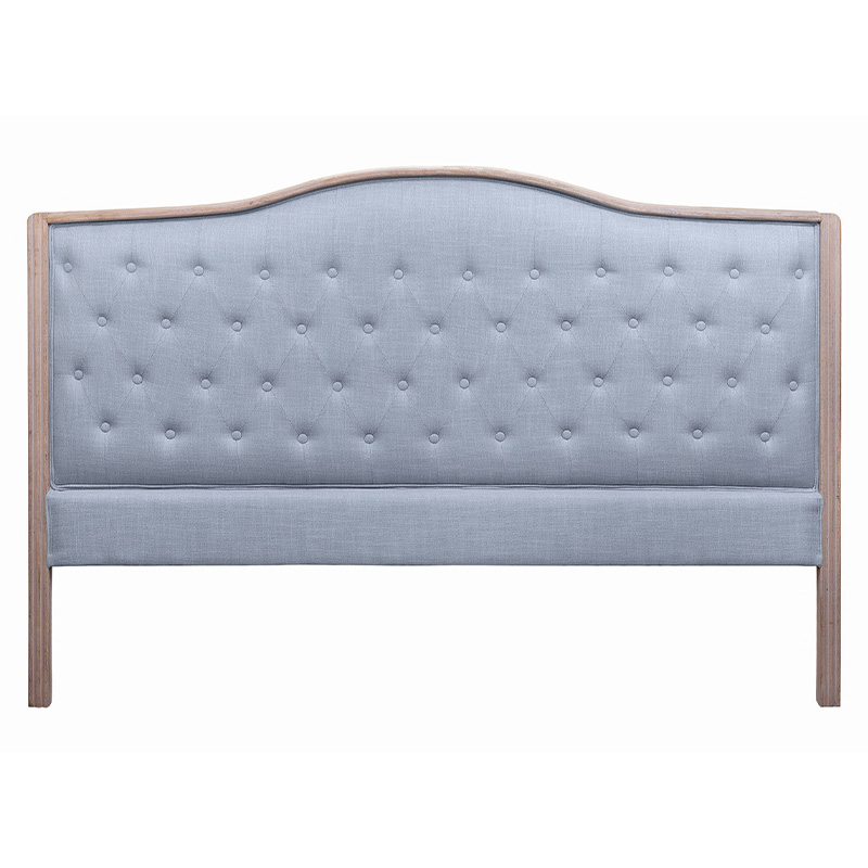 Изголовье кровати серое с мягкой обивкой из рогожки Agatha Headboard Серый Коричневый Изголовье кровати серое с мягкой обивкой из рогожки Agatha Headboard Серый Коричневый в Брянске | Loft Concept