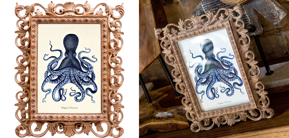 Постер Blue Octopus Poster Постер Blue Octopus Poster - Loft-Concept в Брянске