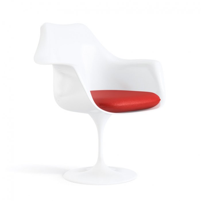 Стул Tulip Arm Chair Красный Белый Черный Стул Tulip Arm Chair Красный Белый Черный в Брянске | Loft Concept