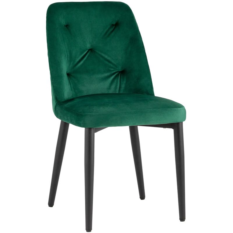 Стул Emma Chair Зеленый Велюр Зеленый Черный Стул Emma Chair Зеленый Велюр Зеленый Черный в Брянске | Loft Concept