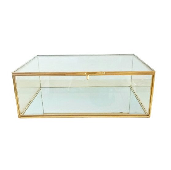 Шкатулка Clear Золотой Прозрачное Стекло Шкатулка Clear Золотой Прозрачное Стекло в Брянске | Loft Concept