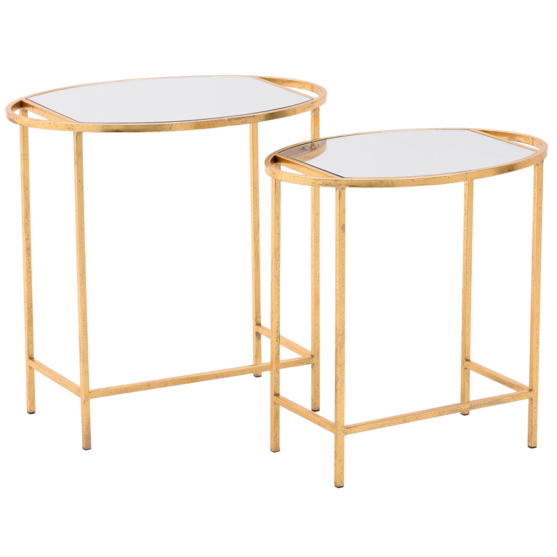 Комплект приставных столов Neria Table Винтажное Светлое Золото Комплект приставных столов Neria Table Винтажное Светлое Золото в Брянске | Loft Concept