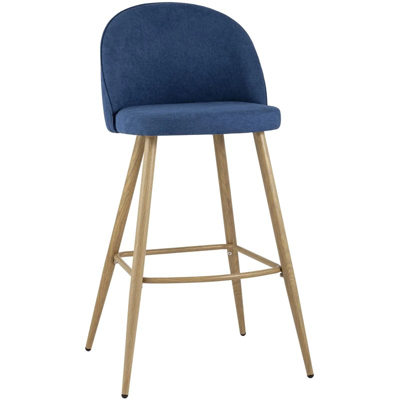 Барный Стул Miruna Chair Синий Шенилл Синий Древесина Барный Стул Miruna Chair Синий Шенилл Синий Древесина в Брянске | Loft Concept