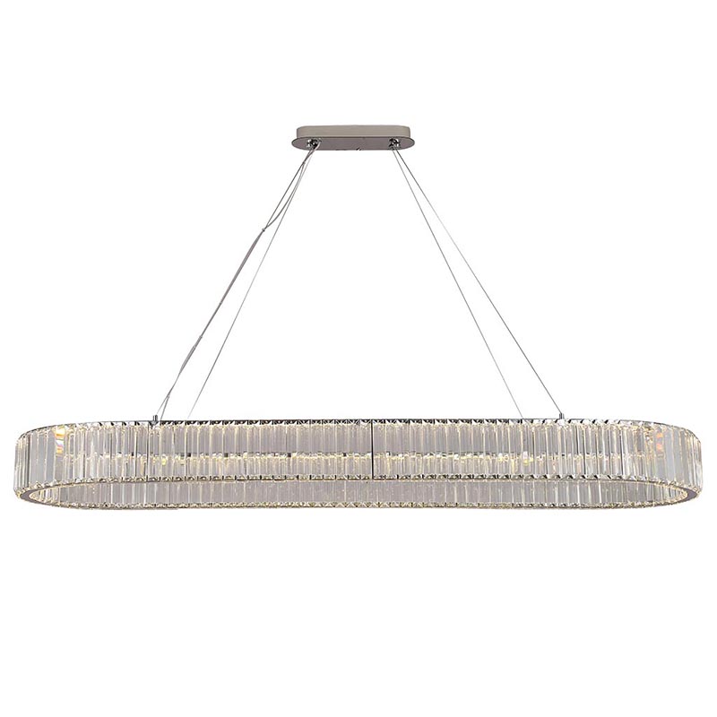 Люстра Crystal Shine Linda Oval Chrome Chandelier Хром Прозрачный (Transparent) Люстра Crystal Shine Linda Oval Chrome Chandelier Хром Прозрачный (Transparent) в Брянске | Loft Concept