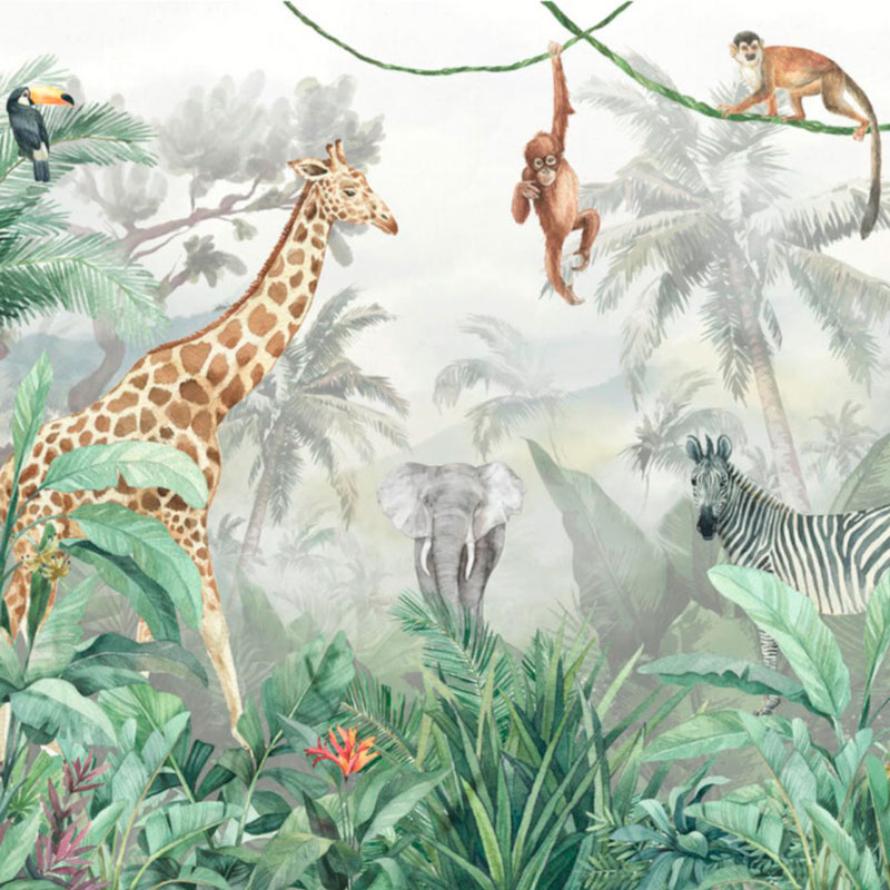 Обои ручная роспись Jungle Friends II Обои ручная роспись Jungle Friends II в Брянске | Loft Concept