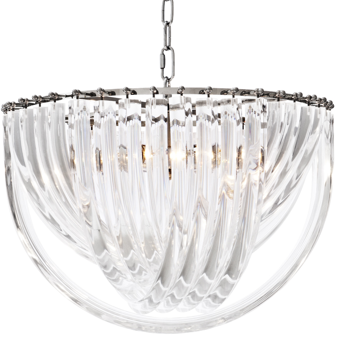 Люстра Chandelier Murano Clear 50 Прозрачный (Transparent) Никель Люстра Chandelier Murano Clear 50 Прозрачный (Transparent) Никель в Брянске | Loft Concept