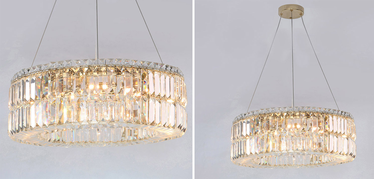 Люстра Darleen Crystal Gold Chandelier 12 - фото