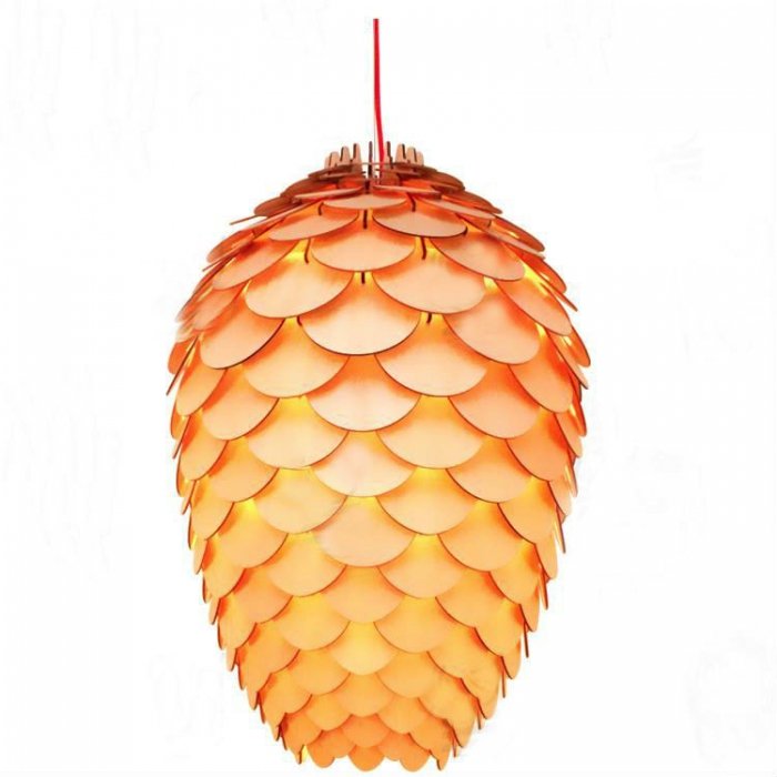 Люстра Pinecone Wooden King Черный Белый Береза Люстра Pinecone Wooden King Черный Белый Береза в Брянске | Loft Concept