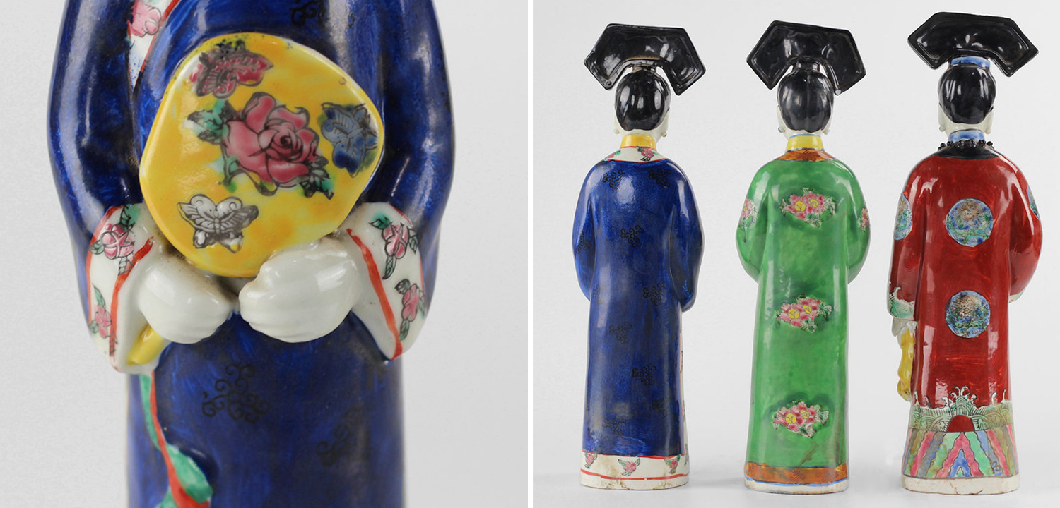 Комплект из трёх статуэток Empress and Maids - фото №1