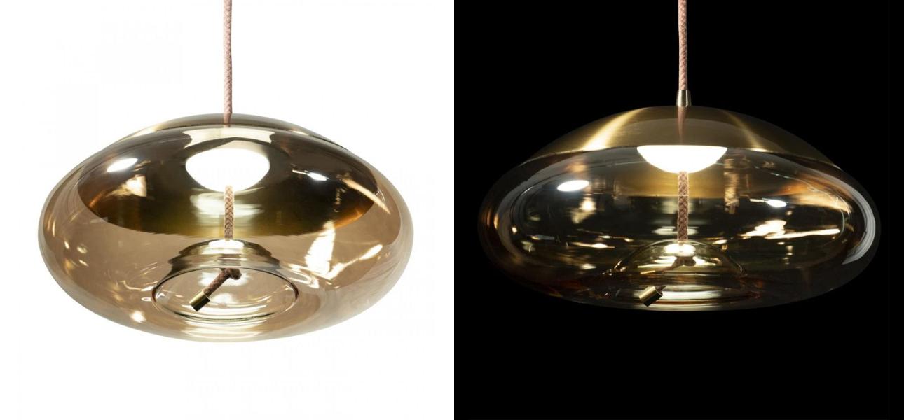 Подвесной светильник Brokis KNOT PC1037 Янтарное стекло - фото