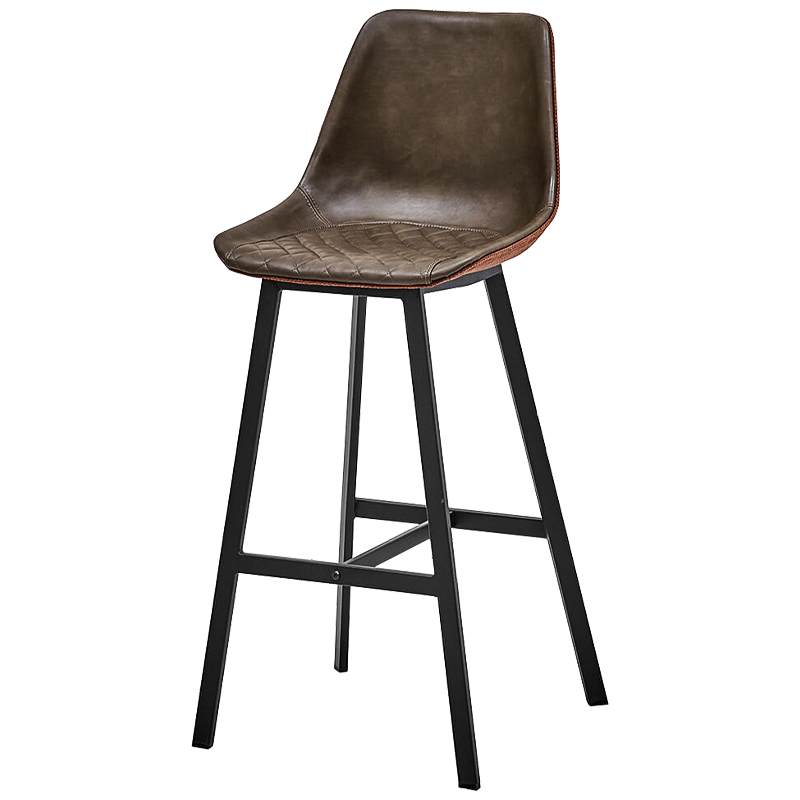 Барный стул Frangan Stool Черный Коричневый Терракотовый в Брянске | Loft Concept 