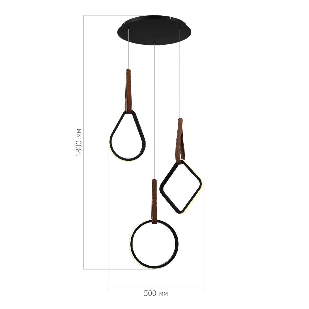 Подвесной светильник с геометрическими источниками света Geometric Architecture of Light в Брянске