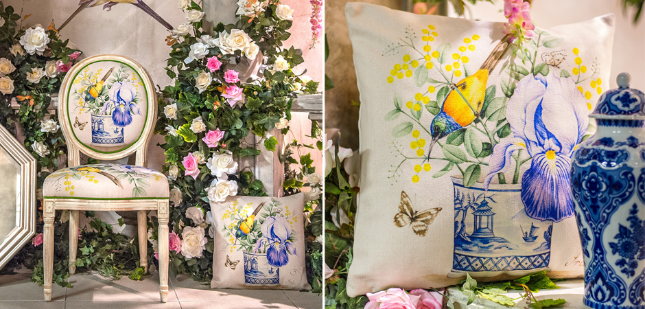 Декоративная подушка Blue Iris Pillow Декоративная подушка Blue Iris Pillow - Loft-Concept в Брянске