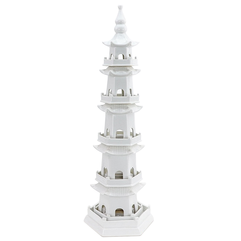 Статуэтка Ceramic Pagoda white Белый Статуэтка Ceramic Pagoda white Белый в Брянске | Loft Concept