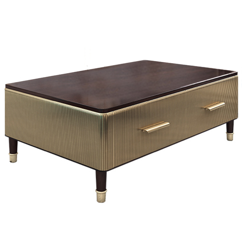 Birmingham Textured Coffee Table Gold Коричневый матовое золото Birmingham Textured Coffee Table Gold Коричневый матовое золото в Брянске | Loft Concept