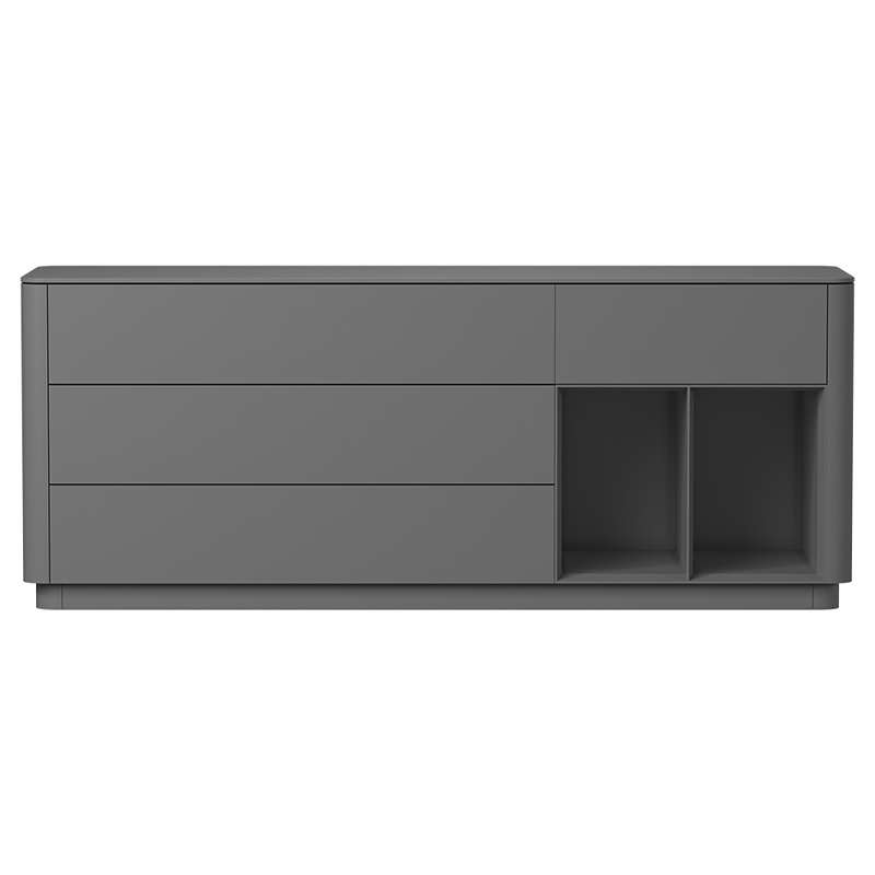 Тумба серая с ящиками и полками Tammi  Серый в Брянске | Loft Concept 