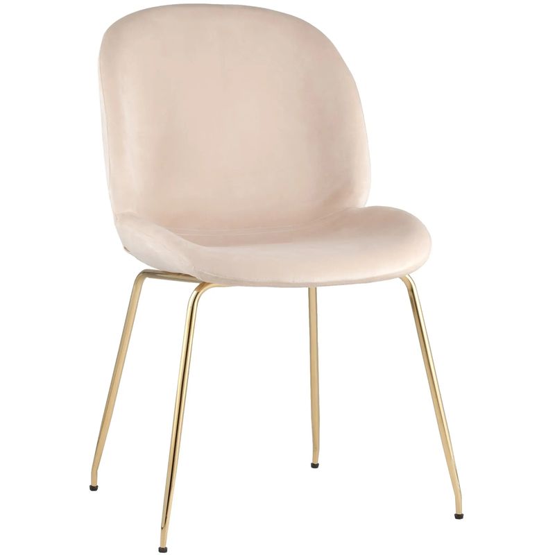 Стул Молочный Велюр Vendramin Chair Молочный Золотой Стул Молочный Велюр Vendramin Chair Молочный Золотой в Брянске | Loft Concept