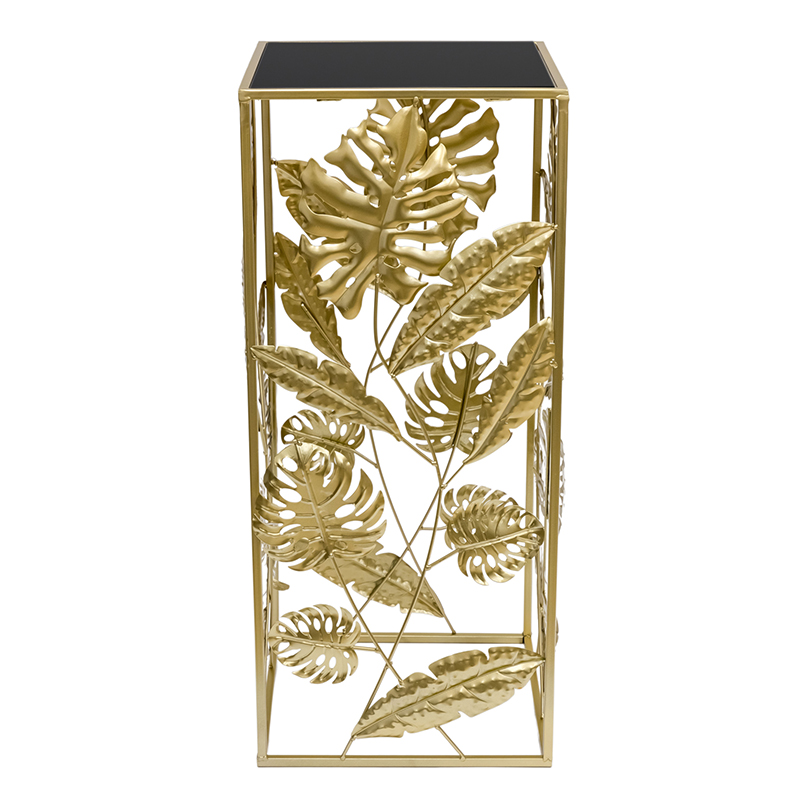 Подставка Tropical Gold Leaves Stand M Золотой Черный Подставка Tropical Gold Leaves Stand M Золотой Черный в Брянске | Loft Concept