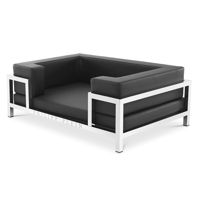 Лежанка для домашних животных Philipp Plein Dogbed High Conic XL Черный Никель в Брянске | Loft Concept 