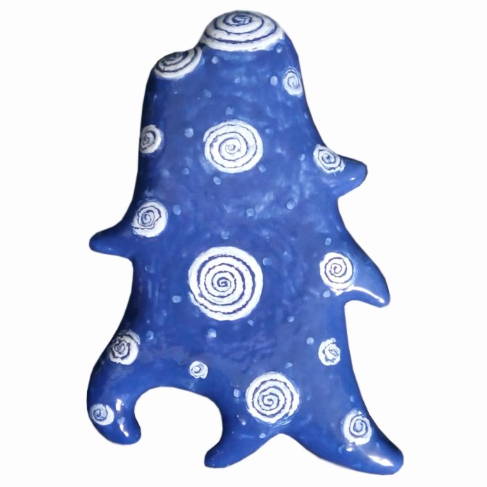 Настенный декор Andrew Wood ceramics Ticky Dicky Белый Синий Настенный декор Andrew Wood ceramics Ticky Dicky Белый Синий в Брянске | Loft Concept