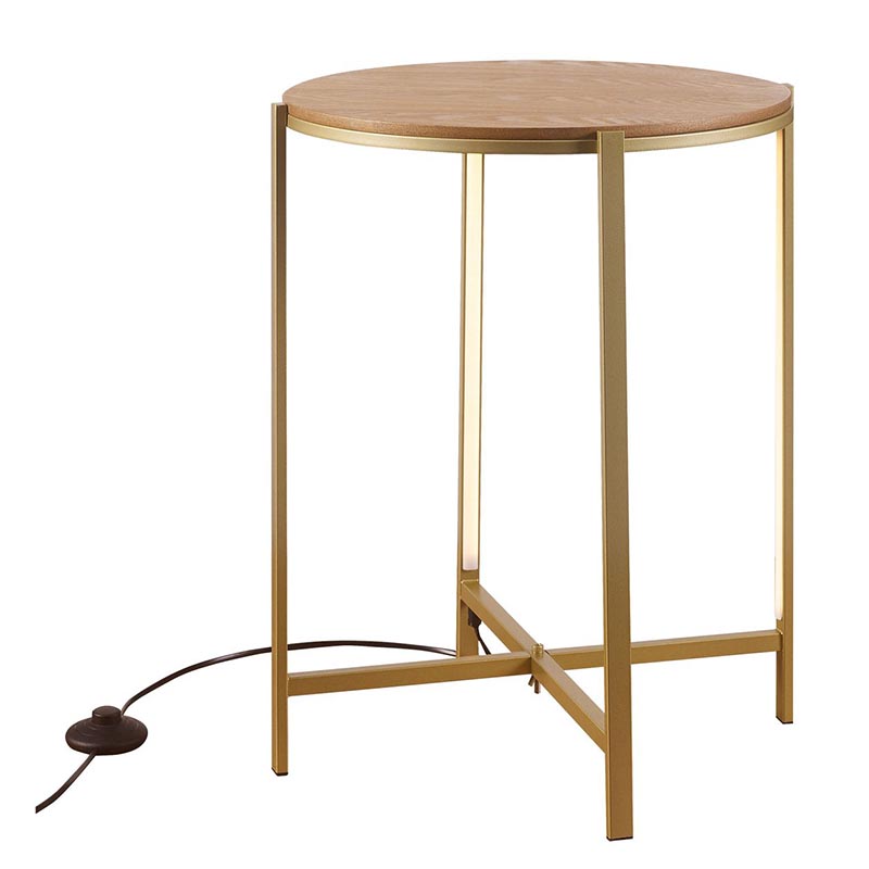 Приставной стол Kelin Side Table Bronze LED Бронза Древесина Приставной стол Kelin Side Table Bronze LED Бронза Древесина в Брянске | Loft Concept