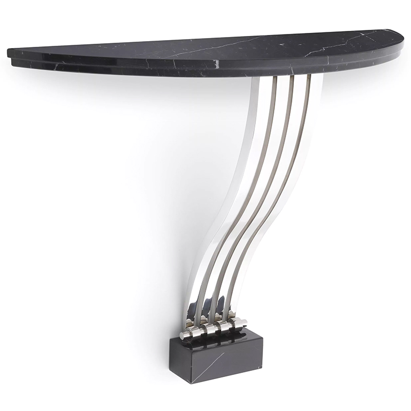Консоль Eichholtz Console Table Renaissance Черный Мрамор Nero Хром Консоль Eichholtz Console Table Renaissance Черный Мрамор Nero Хром в Брянске | Loft Concept
