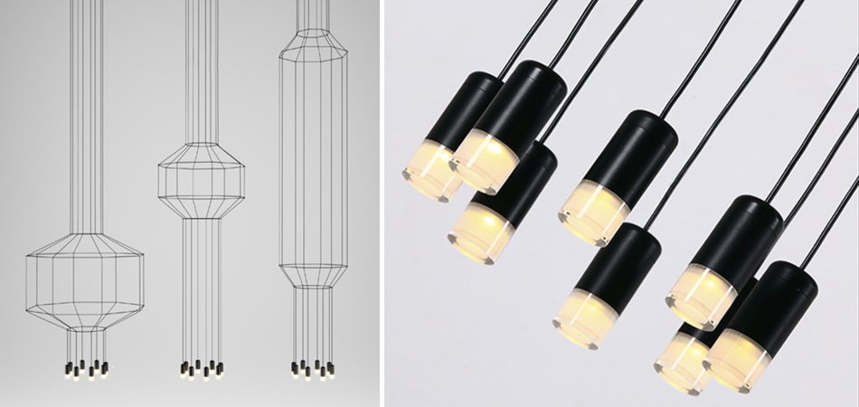 Vibia Wireflow Chandelier 0311 LED Suspension lam Vibia Wireflow Chandelier 0311 LED Suspension lam - Loft-Concept в Брянске
