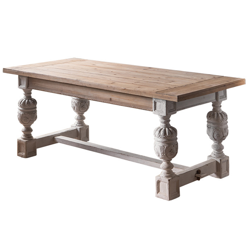 Обеденный стол Garland Provence Dining Table Древесина Белый Обеденный стол Garland Provence Dining Table Древесина Белый в Брянске | Loft Concept