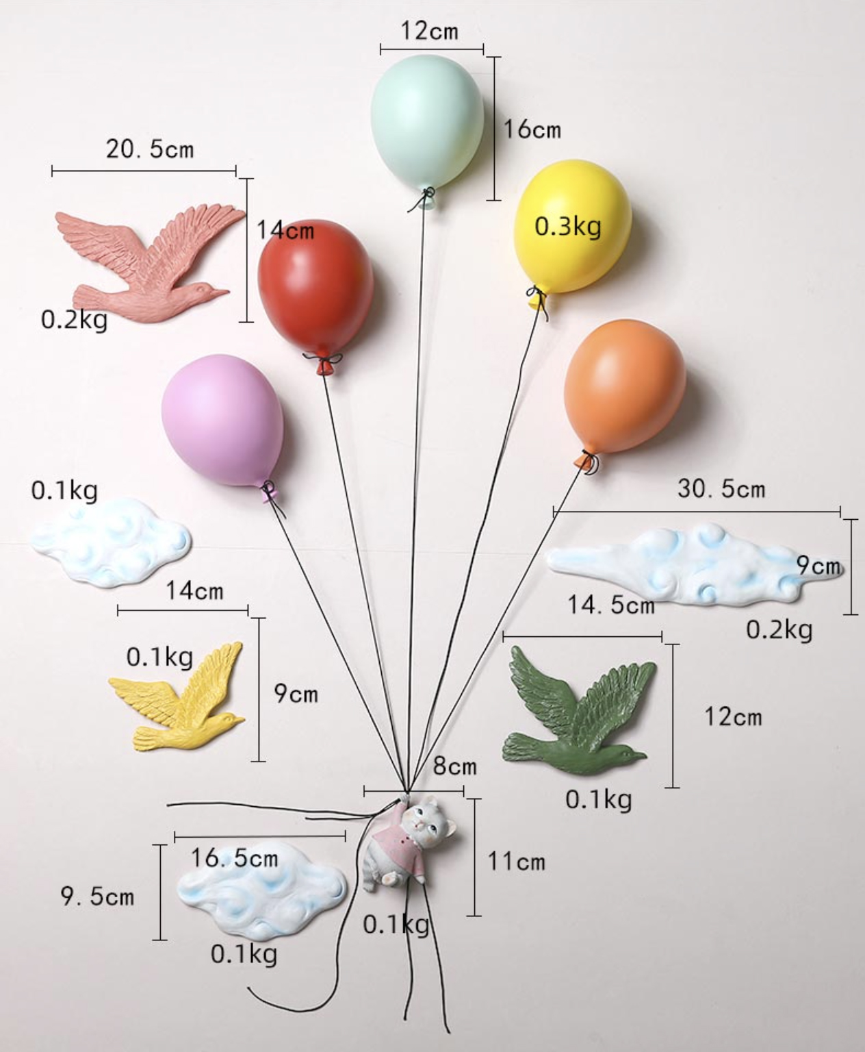 Аксессуар на стену Kitten on Balloon Аксессуар на стену Kitten on Balloon в Брянске