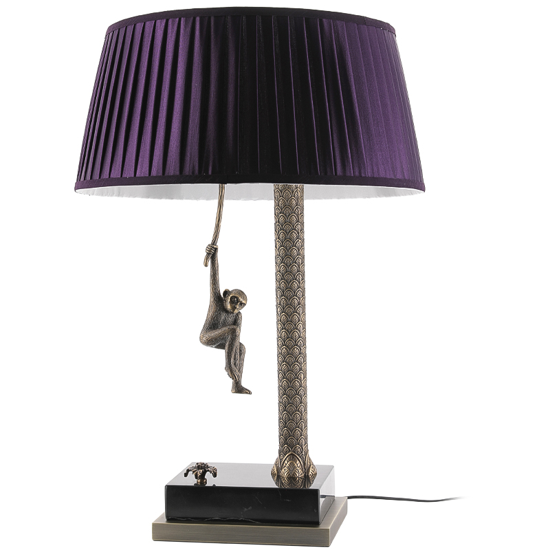 Настольная лампа Джунгли Table Lamp Jungle Purple Латунь Античная полированная Черный Мрамор Nero Пурпурно-фиолетовый Настольная лампа Джунгли Table Lamp Jungle Purple Латунь Античная полированная Черный Мрамор Nero Пурпурно-фиолетовый в Брянске | Loft Concept