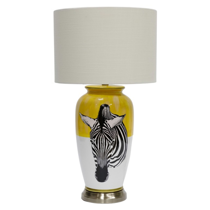 Настольная лампа Zebra head Table lamp Белый Желтый Черный Настольная лампа Zebra head Table lamp Белый Желтый Черный в Брянске | Loft Concept
