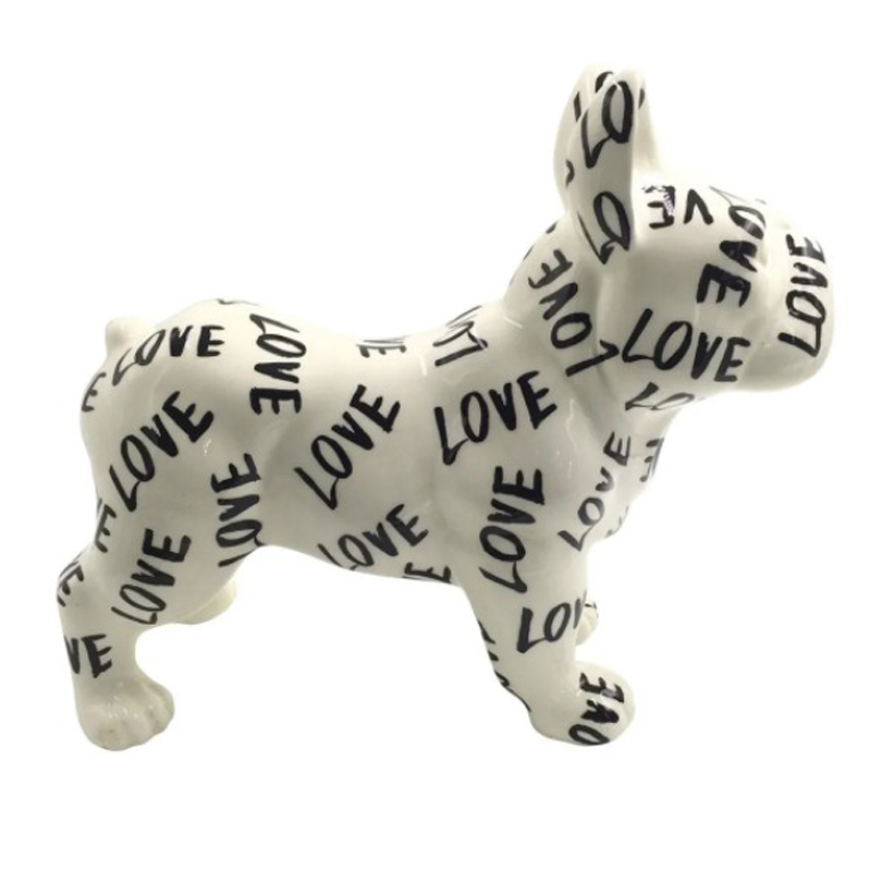 Статуэтка Bulldog Love Белый Черный Статуэтка Bulldog Love Белый Черный в Брянске | Loft Concept