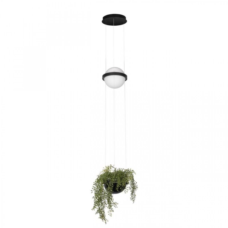 Подвесной светильник c чашей для живых растений Palma by Vibia Черный Белый в Брянске | Loft Concept 
