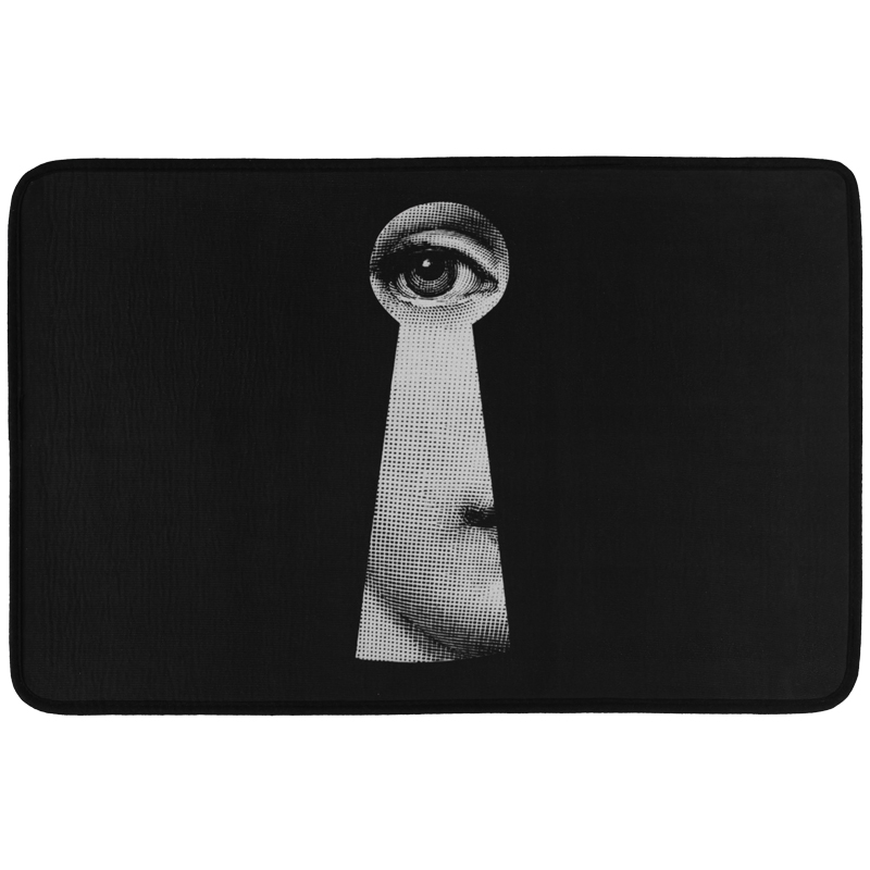 Ковер Keyhole Fornasetti Rug Черно-белый Ковер Keyhole Fornasetti Rug Черно-белый в Брянске | Loft Concept