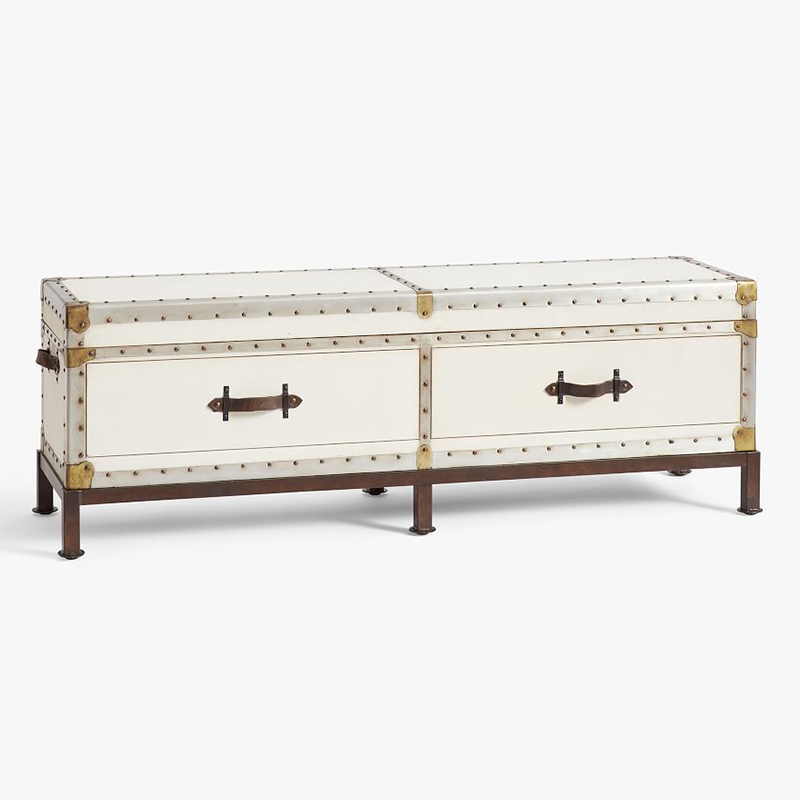 Сундук Vintage Chests Long Белый Коричневый Сундук Vintage Chests Long Белый Коричневый в Брянске | Loft Concept