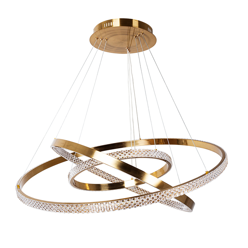 Люстра дизайнерская Gold Rings of Venus Золотой Люстра дизайнерская Gold Rings of Venus Золотой в Брянске | Loft Concept