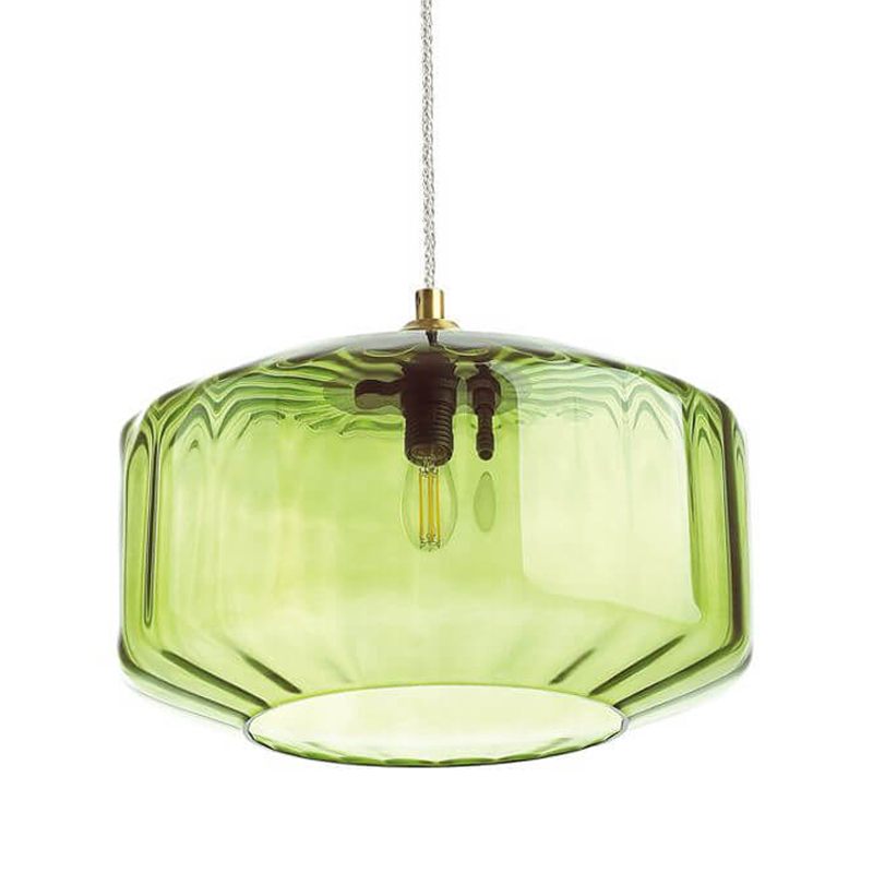 Подвесной светильник Multicolored Glass Green Зеленый Бронза Подвесной светильник Multicolored Glass Green Зеленый Бронза в Брянске | Loft Concept