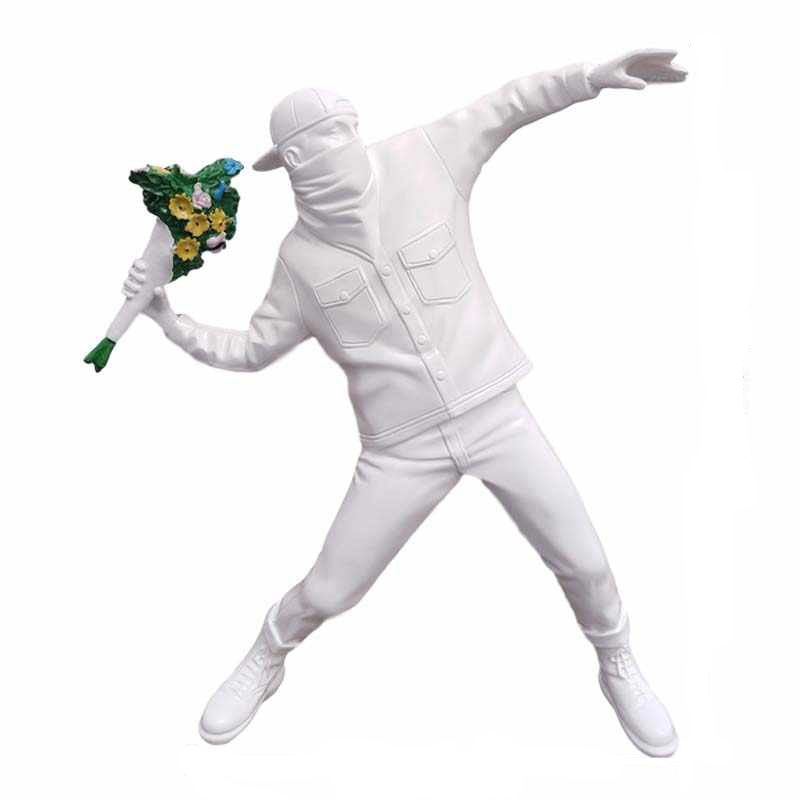Статуэтка Banksy Flower Thrower White Белый Статуэтка Banksy Flower Thrower White Белый в Брянске | Loft Concept
