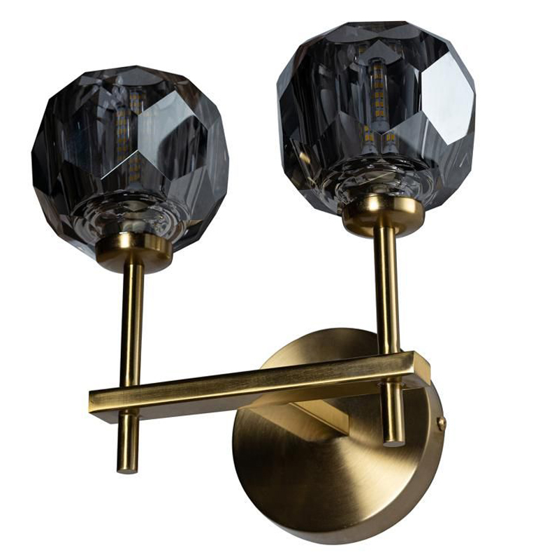 Бра RH Boule de Cristal Double Sconce smoky Латунь Дымчатый (Smoke) Бра RH Boule de Cristal Double Sconce smoky Латунь Дымчатый (Smoke) в Брянске | Loft Concept