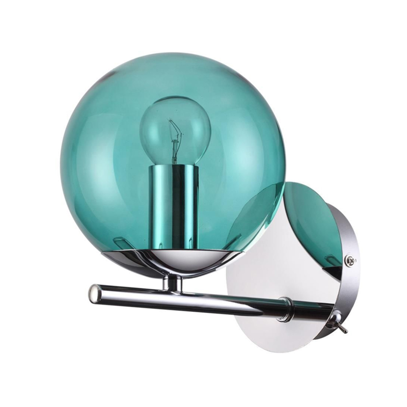 Бра Bolle Hanging Lamp Blue Хром Бирюзовый Бра Bolle Hanging Lamp Blue Хром Бирюзовый в Брянске | Loft Concept