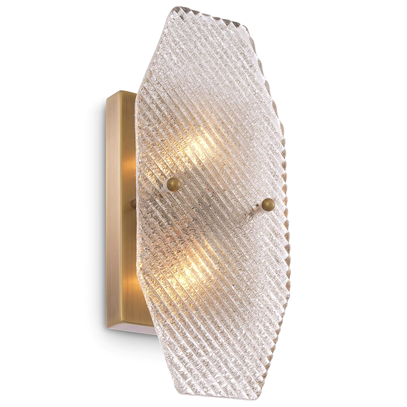 Бра Eichholtz Wall Lamp Fernando Латунь Прозрачное Стекло Бра Eichholtz Wall Lamp Fernando Латунь Прозрачное Стекло в Брянске | Loft Concept