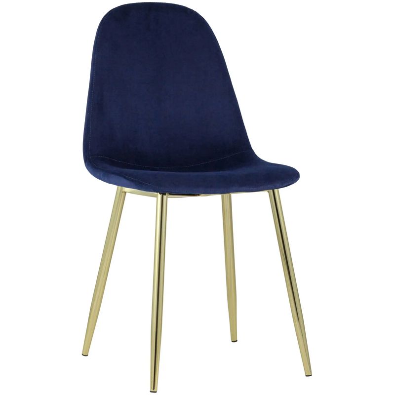Стул Archie Chair Темно-Синий Велюр Золотые ножки Темно-синий Золотой Стул Archie Chair Темно-Синий Велюр Золотые ножки Темно-синий Золотой в Брянске | Loft Concept