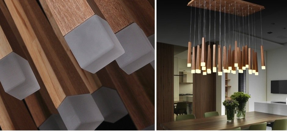 Люстра Wooden Glowworm Square Люстра Wooden Glowworm Square - Loft-Concept в Брянске