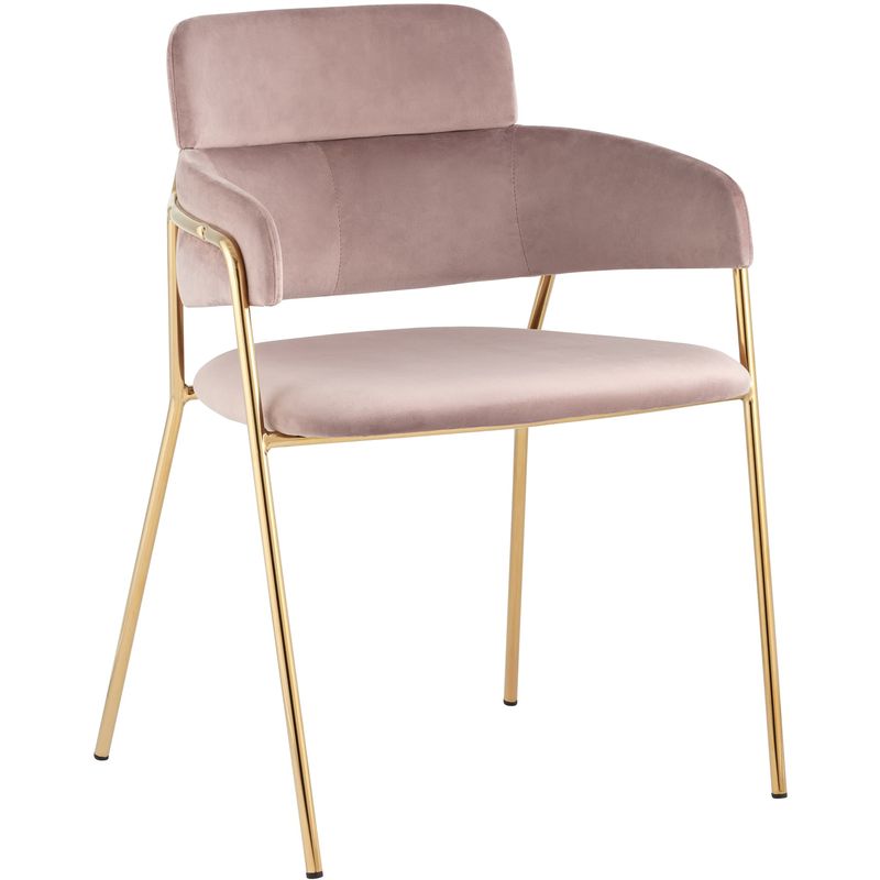 Polina chair Пепельно-Розовый Велюр Розовый пастельный Золотой Polina chair Пепельно-Розовый Велюр Розовый пастельный Золотой в Брянске | Loft Concept