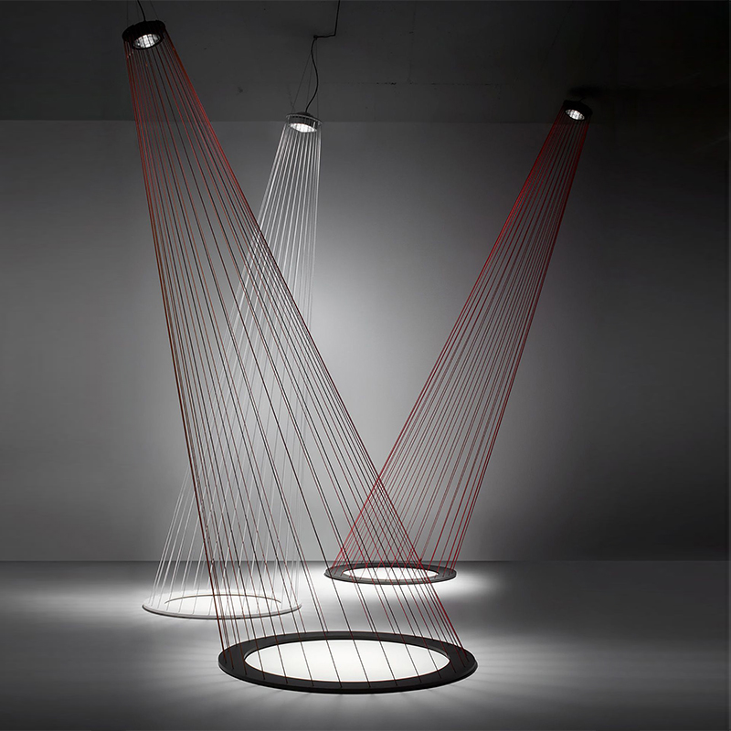 Люстра Ray Light Threads Object Lighting Красный Черный Люстра Ray Light Threads Object Lighting Красный Черный в Брянске | Loft Concept