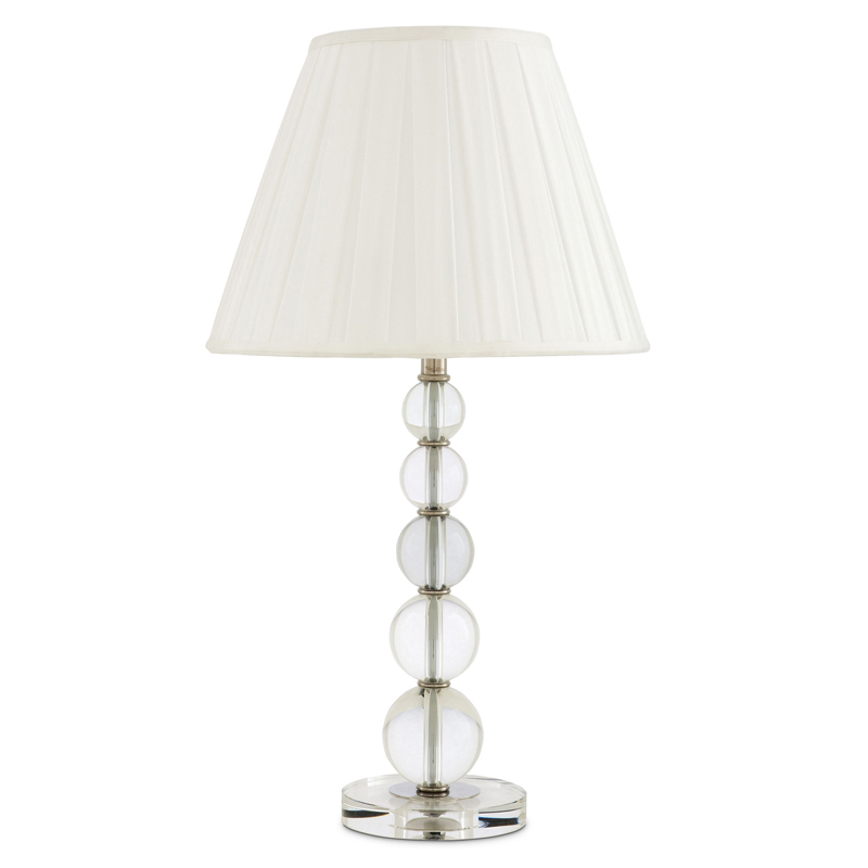 Настольная лампа Eichholtz Table Lamp Aubaine Прозрачный Белый Никель Настольная лампа Eichholtz Table Lamp Aubaine Прозрачный Белый Никель в Брянске | Loft Concept