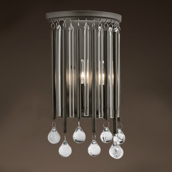 Бра Midlight Verona Crystal Chandelier Черный Прозрачный Бра Midlight Verona Crystal Chandelier Черный Прозрачный в Брянске | Loft Concept