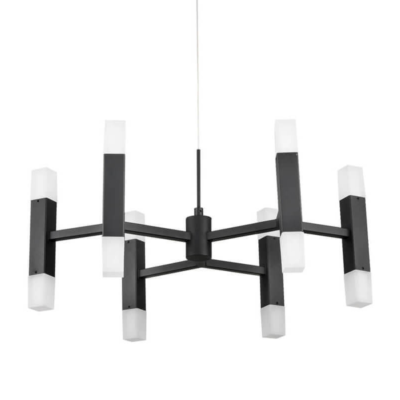 Люстра Rigor & Conciseness Lighting Angular Plafond Black Белый Черный в Брянске | Loft Concept 